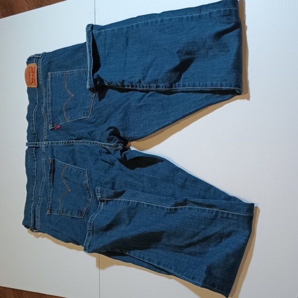 Levi's High Waisted 312 Shaping Slim Straight Leg Blue Jeans A21 - Picture 2 of 6